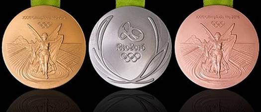 montagem medalhas olimpicas