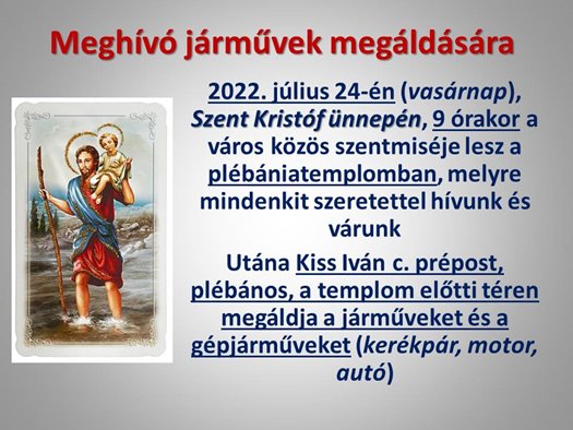 Meghívó járművek megáldására