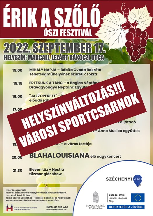 plakat erikaszolo 2022 helyszínváltozás