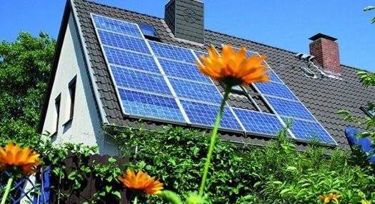 napelemet működtető háztartás