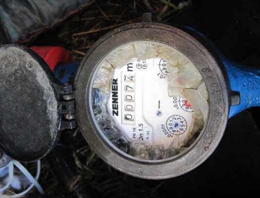 Elfagyott vízmérő Fotó DRV Zrt