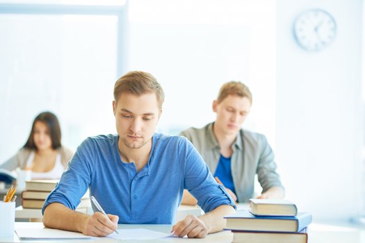 finishing their exam