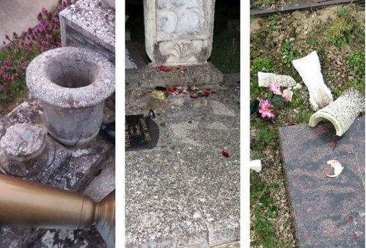 válogatás a megrongált sírokról