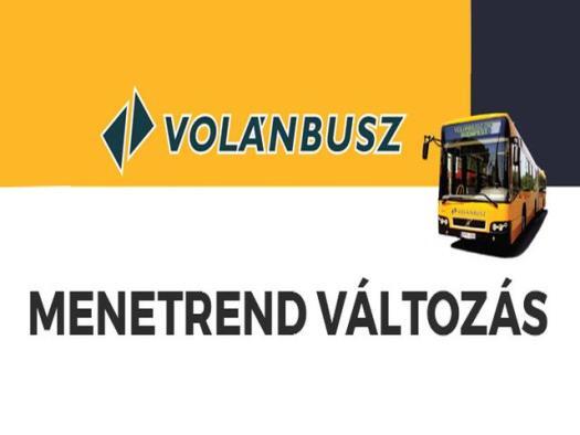 volanbusz menetrend valtozas 2018
