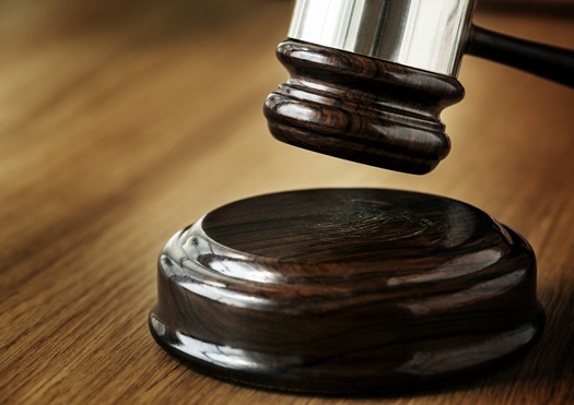 closeup gavel judgement concept