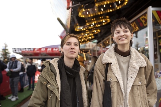 trans couple spending time together