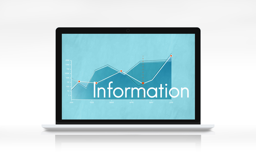 Corporate business line graph report