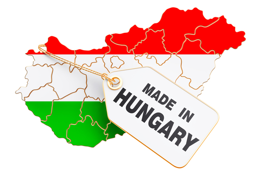 Made in Hungary concept, 3D rendering isolated on white background