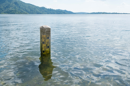 Water level at the dam