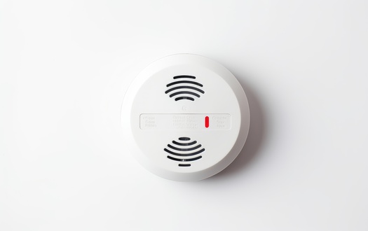 A Real Photo of the Carbon Monoxide Detector Isolated on a Transparent Background PNG.