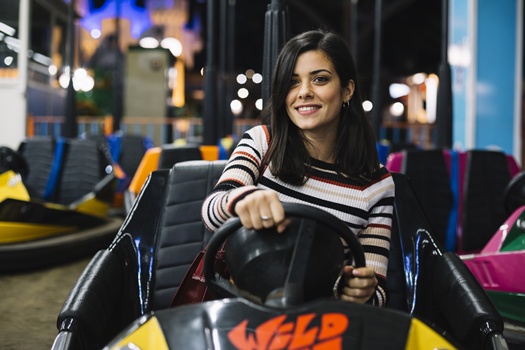 girl bumper car