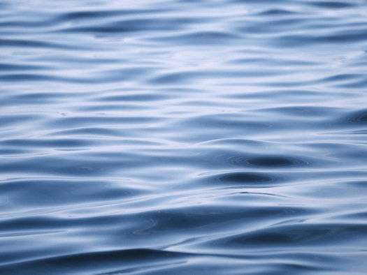 closeup blue sea surface