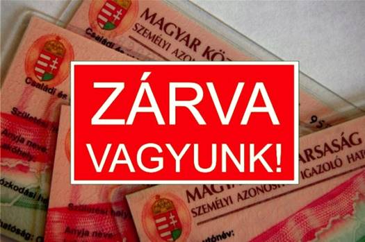 Ügyfélszolgálati szünet okmányiroda